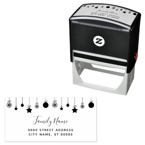 Holiday Return Address Self_inking Stamp