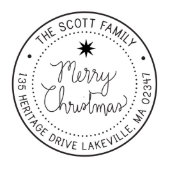 Holiday Return Address Stamp Style No. 78 (Front)
