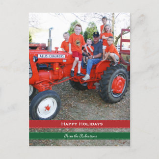 Holiday Ribbon Tied Postcard