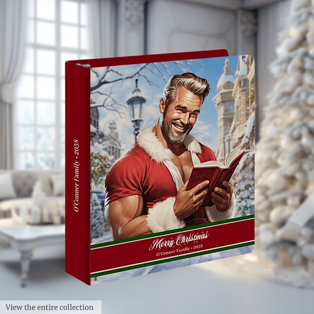 Holiday Ring Binder Bodybuilder Santa Claus Planne (Holiday Ring Binder Bodybuilder Santa Claus Planner)