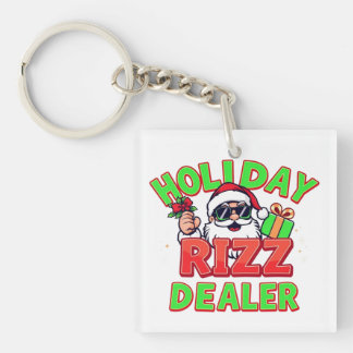 Holiday Rizz Dealer gen alpha meme Christmas Keychain