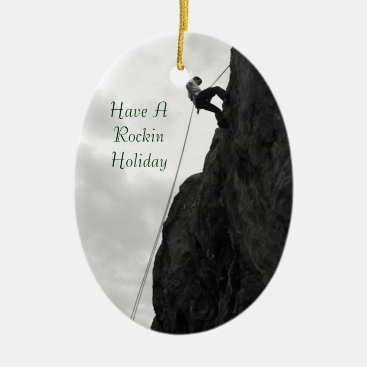 Holiday Rock Climbing Rockin Christmas Ornament Zazzle