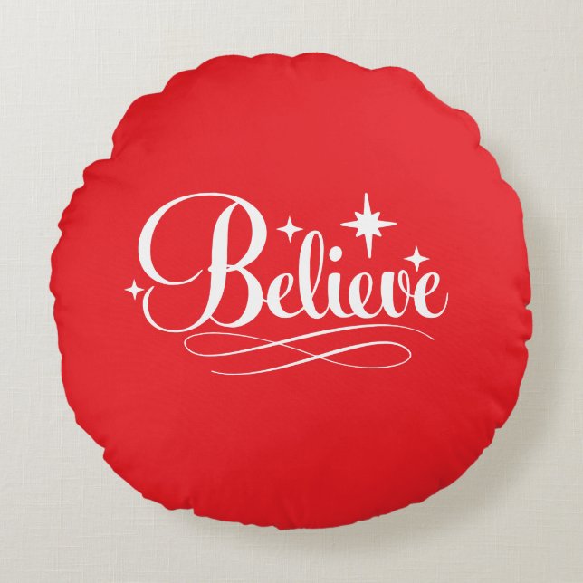 Holiday Round Pillow (Front)