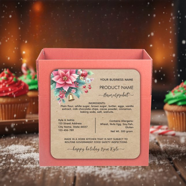 Holiday Rustic Texas Cottage Law Food label   (Creator Uploaded)