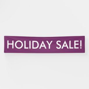 Holiday Sale customizable purple white banner