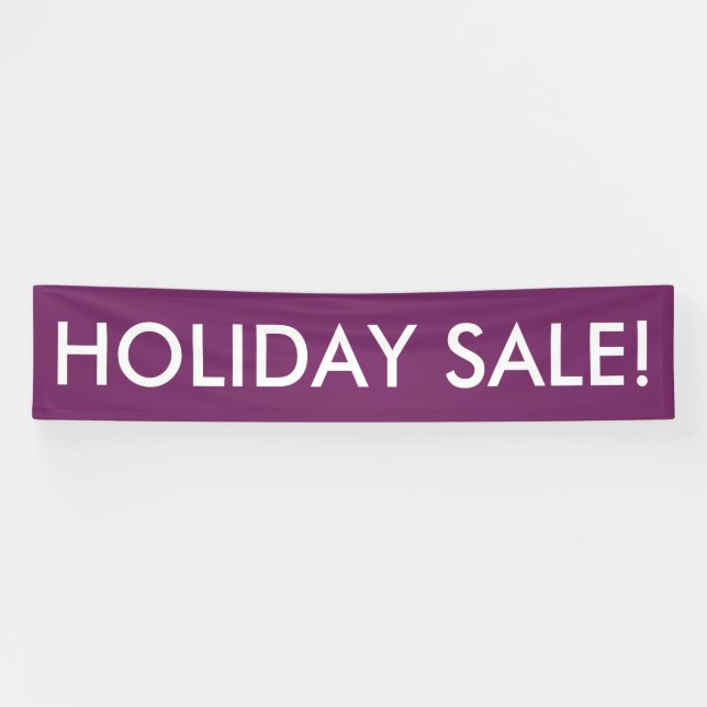 Holiday Sale customizable purple white banner (Horizontal)