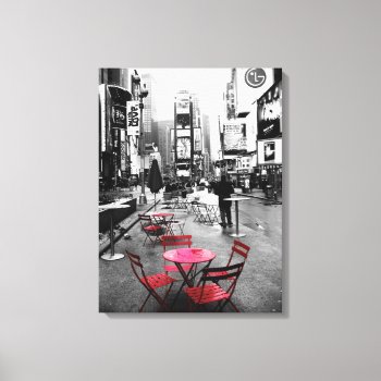 Holiday Sale! Times Square Black White Red Canvas by sarahdupontdesigns at Zazzle