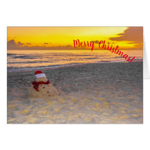 Holiday Sandman on the beach Cards