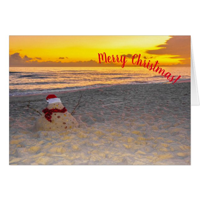 Holiday Sandman on the beach Cards (Front Horizontal)