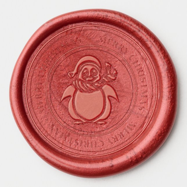 Holiday Santa Merry Christmas Wax Seal Sticker (Front)