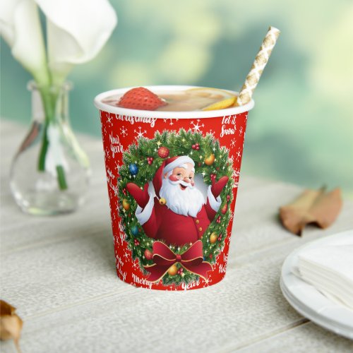 Holiday Santa  Paper Cups