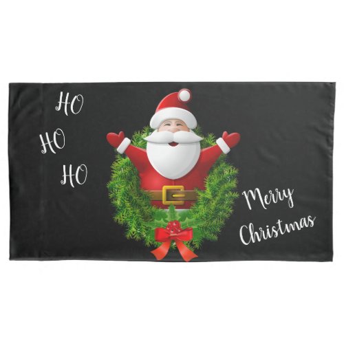 Holiday Santa Pillow Case_King Size Pillow Case