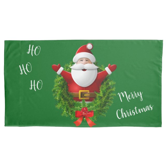 Holiday Santa Pillowcase-King Size Pillowcase (Front)