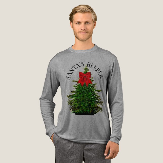 HOLIDAY SANTA'S HELPER Tri-Blend SHIRT (Full Front)
