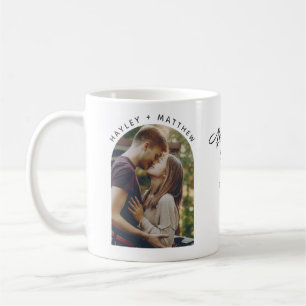 Holiday Save the Date Couples Photo Coffee Mug