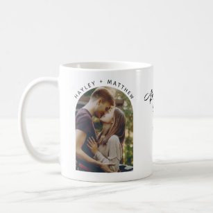 Holiday Save the Date Couples Photo Coffee Mug