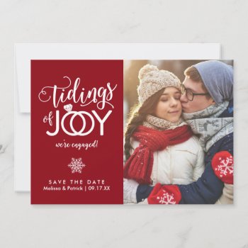 Holiday Save The Date Newlywed Christmas Card by BanterandCharm at Zazzle