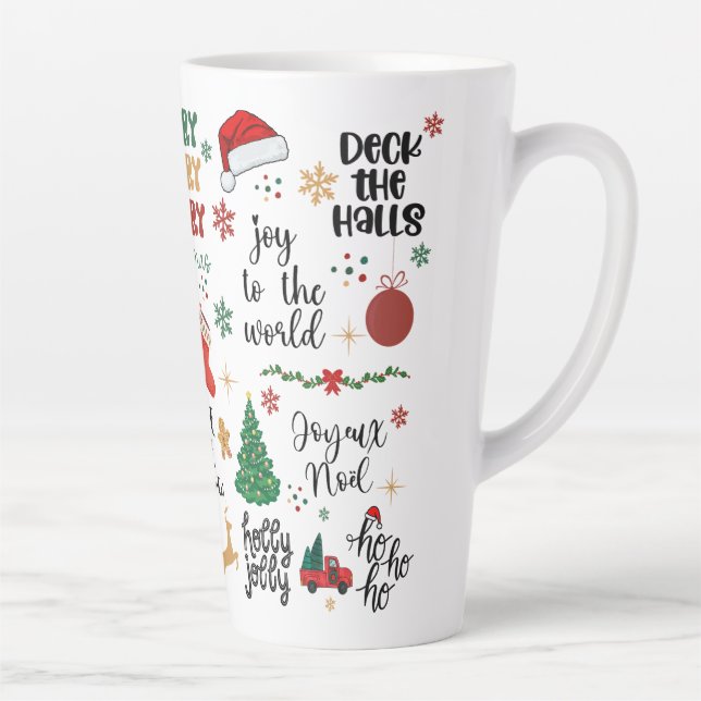 Holiday Sayings & Festive Graphics Christmas Latte Mug (Right)