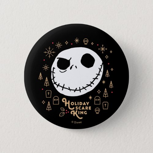 Holiday Scare King Button