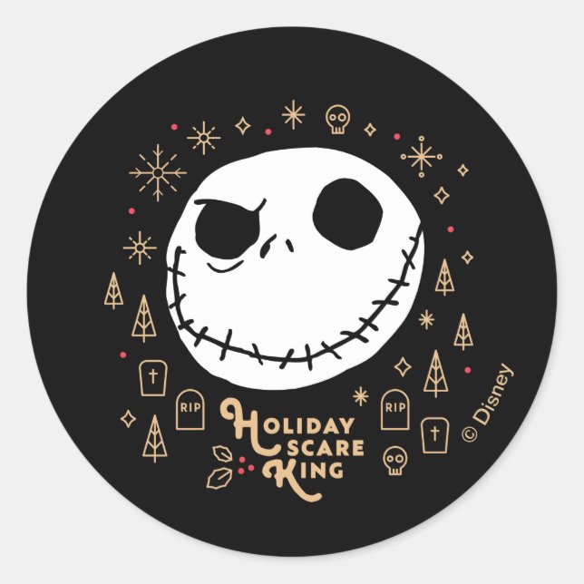 Holiday Scare King Classic Round Sticker (Front)