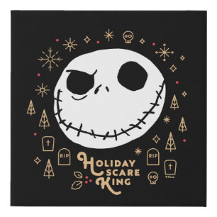 Holiday Scare King Faux Canvas Print