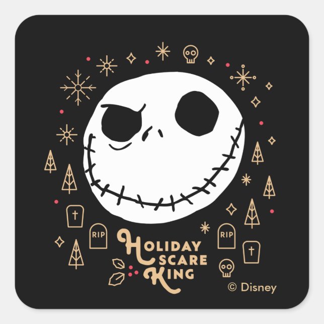 Holiday Scare King Square Sticker (Front)