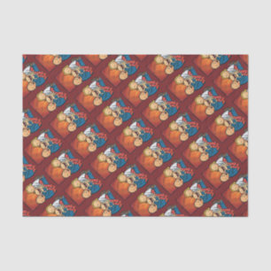 Holiday Scene: Family in Front of the Fireplace Tissue Paper