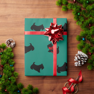 Holiday Scottish Terriers Wrapping Paper