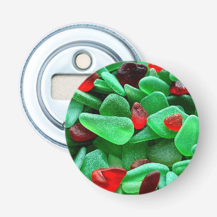 Holiday seaglass bottle opener