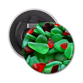 Holiday seaglass bottle opener