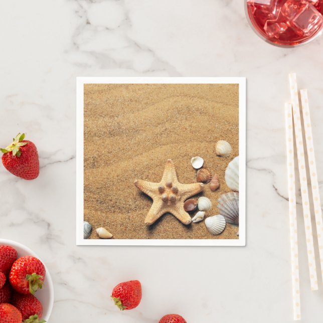 Holiday Seashells Beach   Napkins (Insitu)