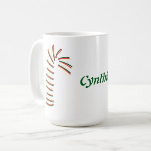 Holiday Season Artistic Candy Cane Coffee Mug