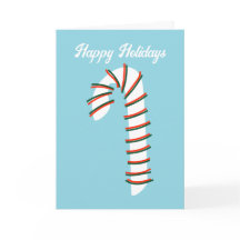 Holiday Season Artistic Candy Cane Greeting