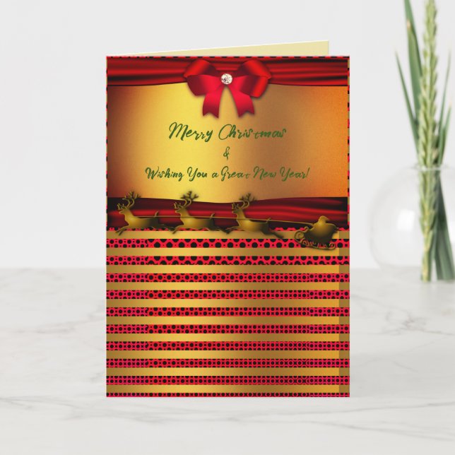 Holiday Season / Christmas New Year Card (Front)