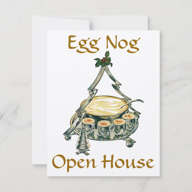 Holiday Season Egg Nog Open House Party Invitation (Front)