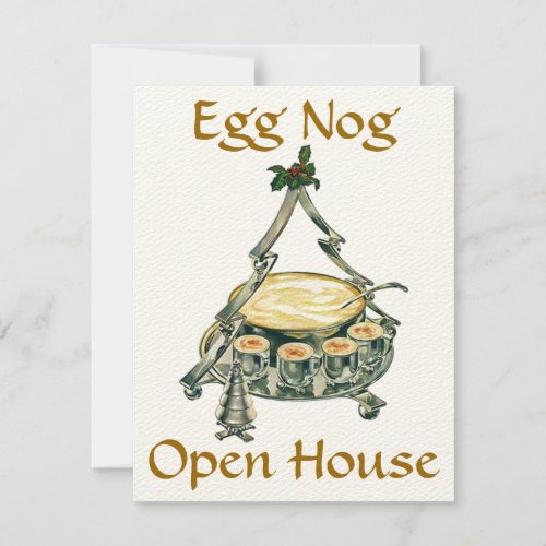 Holiday Season Egg Nog Open House Party Invitation