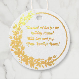 Holiday Season Foil Favor Tag