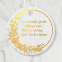 Holiday Season Foil Favor Tag