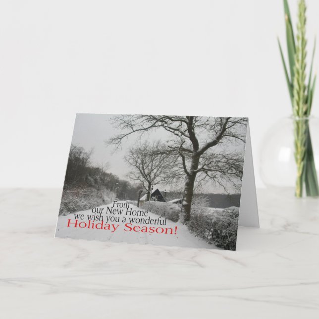 Holiday Season from New Home - new address Card (Front)
