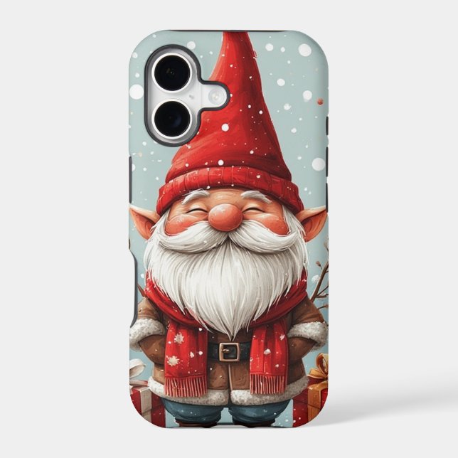 Holiday Season Gnome Puzzle Case-Mate iPhone Case (Back)