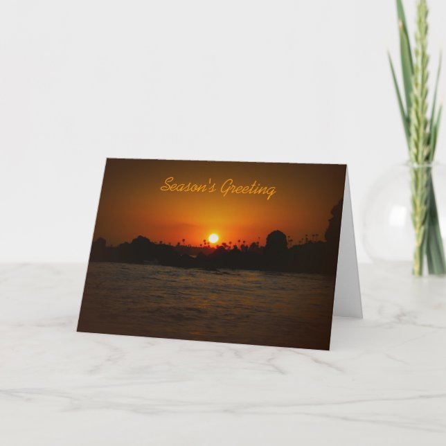 Holiday Season Greeting Cards-Soothing Sunset Card (Front)