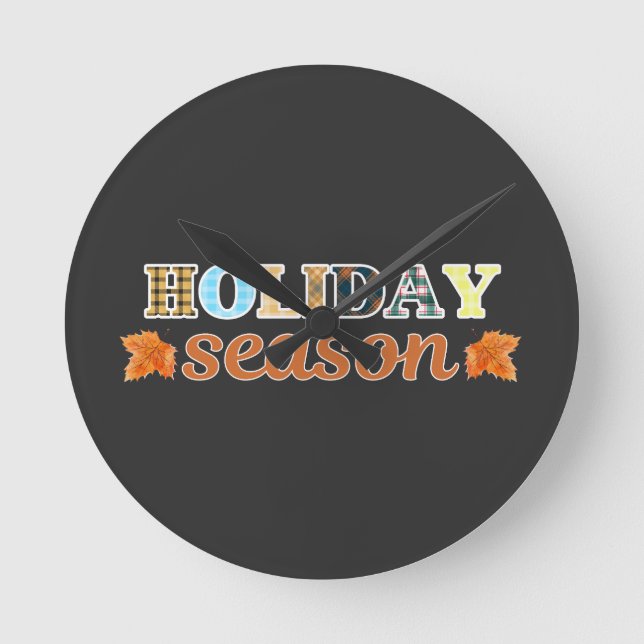 Holiday Season  Round Clock (Front)