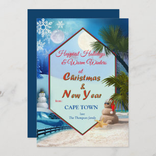 Holiday Seasons at Winter and Summer Invitation