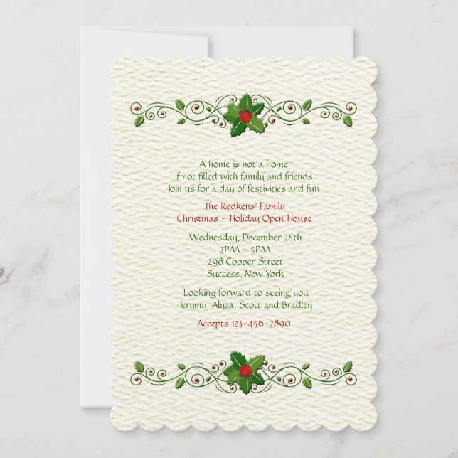 Holiday Sentiments Invitation (Front)