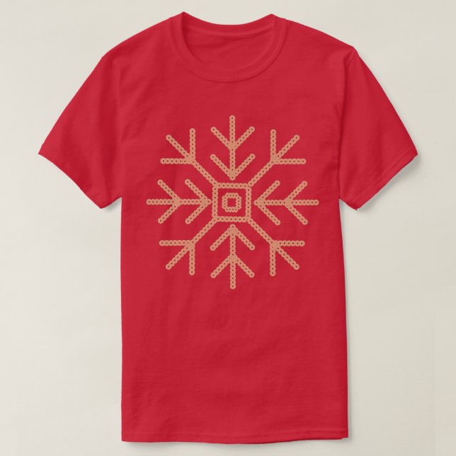 Holiday  Sequin Snowflake  T-Shirt (Design Front)
