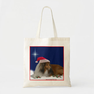 Holiday Sheltie Tote Bag