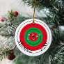 Holiday Shooting Target Gun Shooter Personalized Ceramic Ornament