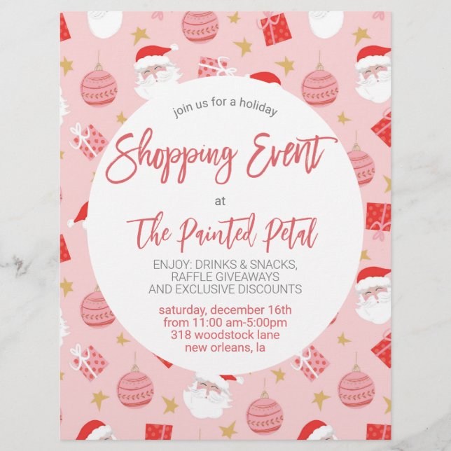 Holiday Shopping Event Flyer (Front)