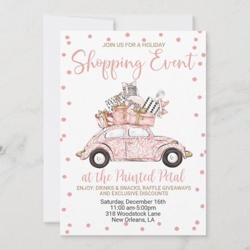 Holiday Shopping Event Invitation