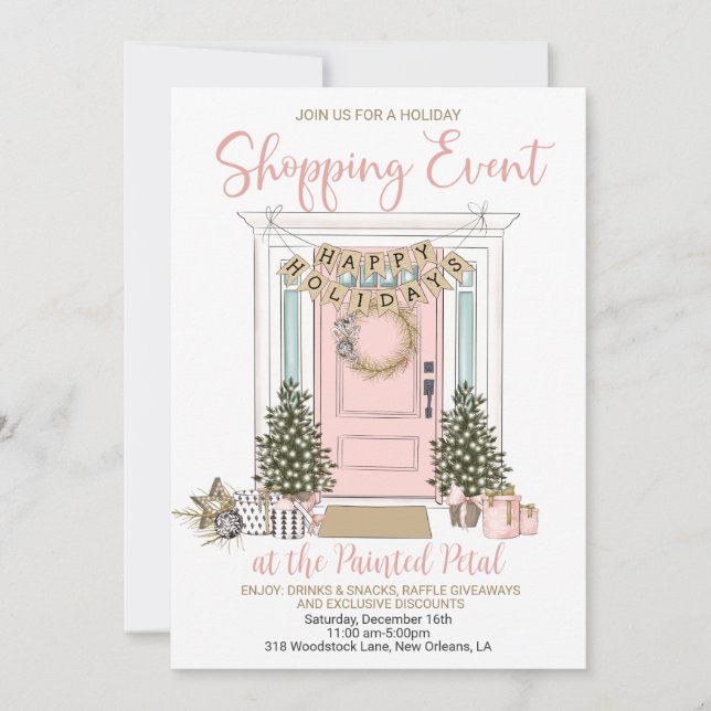 Holiday Shopping Event Invitation (Front)